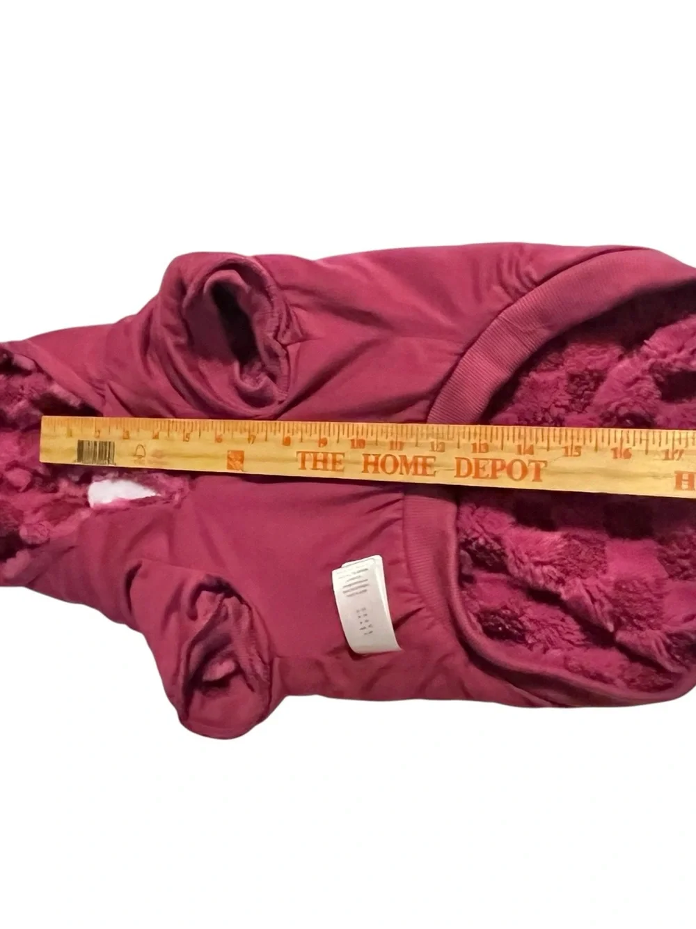 Cozy Tonal Bright Pink Check Hooded Dog Sweater Med. Fall/Winter Y2K Barbiecore